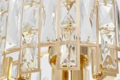 LAMPADARIO MODERNO IN CRISTALLO ORO FIORINA D60