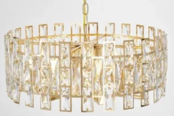 LAMPADARIO MODERNO IN CRISTALLO ORO FIORINA D60