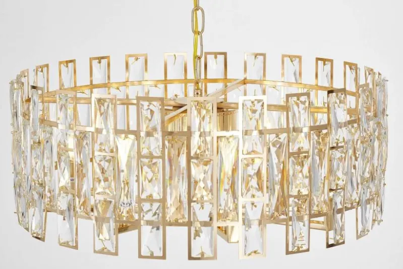 LAMPADARIO MODERNO IN CRISTALLO ORO FIORINA D60