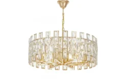 LAMPADARIO MODERNO IN CRISTALLO ORO FIORINA D60