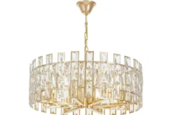 LAMPADARIO MODERNO IN CRISTALLO ORO FIORINA D60