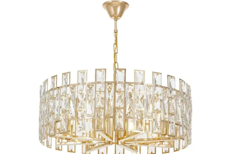 LAMPADARIO MODERNO IN CRISTALLO ORO FIORINA D60