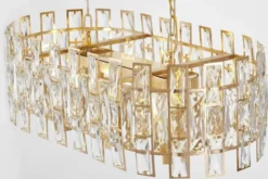 LAMPADARIO MODERNO IN CRISTALLO ORO FIORINA D70 PRO