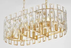 LAMPADARIO MODERNO IN CRISTALLO ORO FIORINA D70 PRO