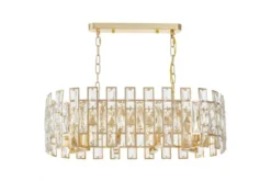 LAMPADARIO MODERNO IN CRISTALLO ORO FIORINA D70 PRO