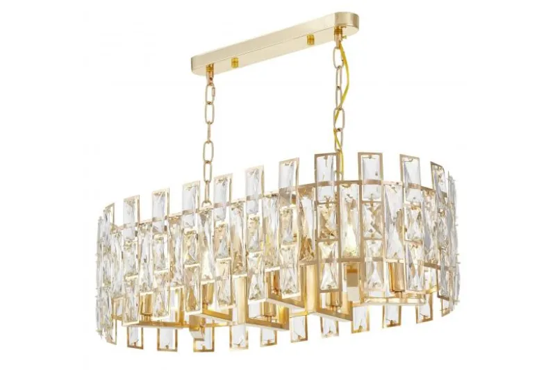 LAMPADARIO MODERNO IN CRISTALLO ORO FIORINA D70 PRO