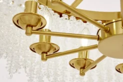 Lampadario moderno ottone con cristalli BALMENA D60