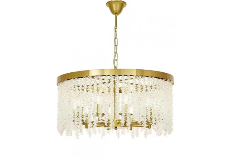 Lampadario moderno ottone con cristalli BALMENA D60