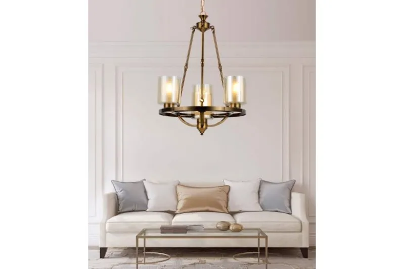Lampadario moderno ottone 4 luci SANTINI W4