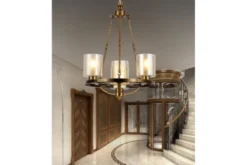Lampadario moderno ottone 4 luci SANTINI W4