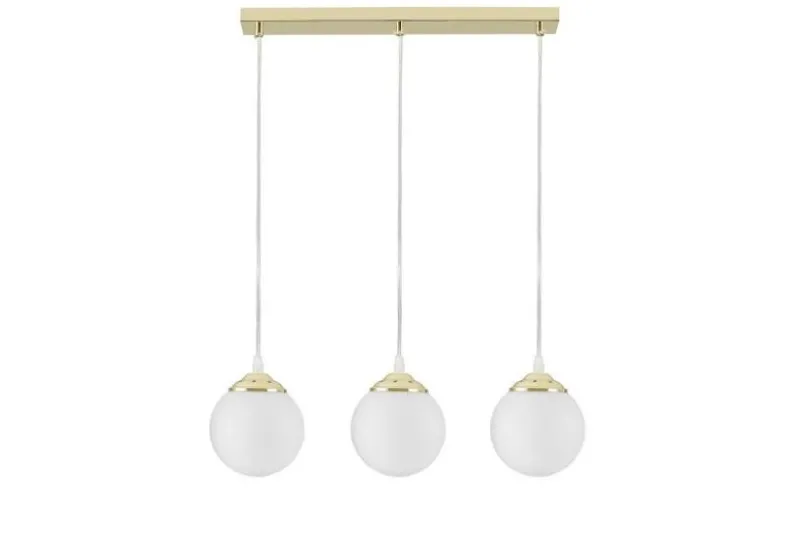 Lampadario tre sfere a sospensione oro FINO W3