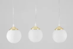 Lampadario tre sfere a sospensione oro FINO W3