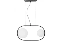 Lampada sospensione due sfere nera PANARI PRO