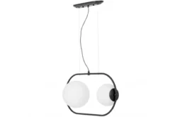 Lampada sospensione due sfere nera PANARI PRO