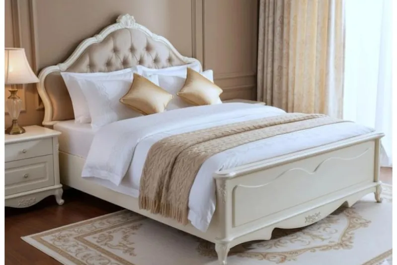 Letto classico alla francese 140 X 200 avorio Bella 905