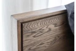 Letto in legno massello di rovere affumicato 180 x 200