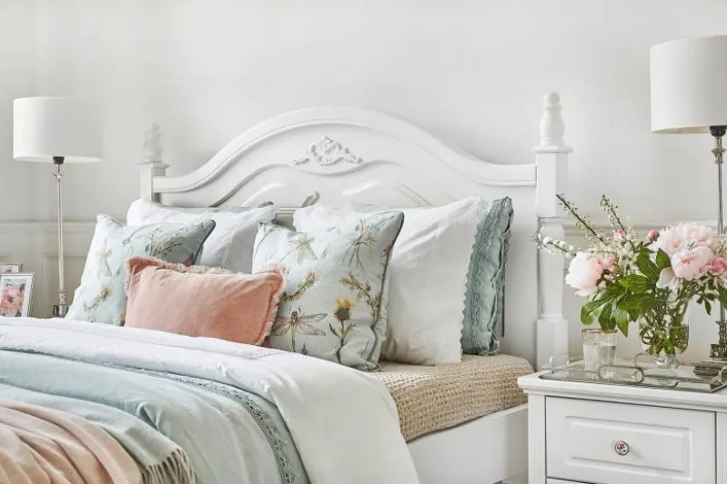 Letto in stile provenzale bianco 160x200 Princess 886