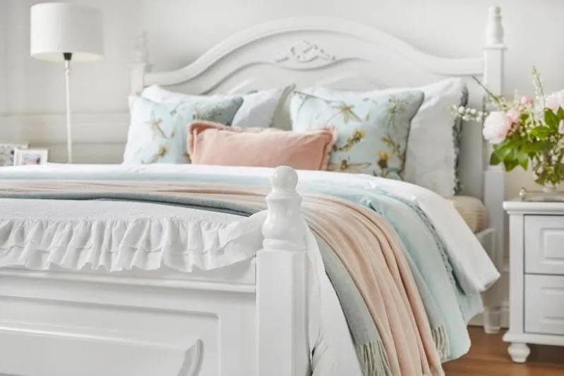 Letto in stile provenzale bianco 160x200 Princess 886
