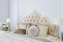 Letto king size classico 180 X 200 color avorio Bella 905