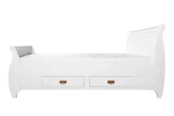 Letto legno massello bianco 140x200 toscano shabby