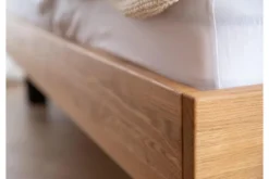 Letto moderno in rovere massello naturale e nero 180 x 200