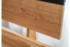 Letto moderno in rovere massello naturale e nero 180 x 200