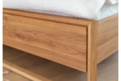 Letto moderno matrimoniale in legno naturale oliato 160X200