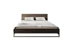Letto 1 piazza e mezzo rovere massello affumicato 140 x 200