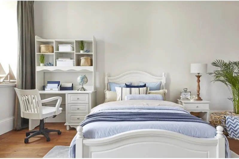 Letto provenzale in legno bianco 1 piazza e mezzo 120 X 200 Princess 810