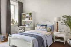 Letto provenzale in legno bianco 1 piazza e mezzo 120 X 200 Princess 810