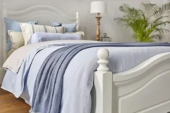 Letto provenzale in legno bianco 1 piazza e mezzo 120 X 200 Princess 810