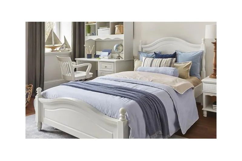 Letto provenzale in legno bianco 1 piazza e mezzo 120 X 200 Princess 810