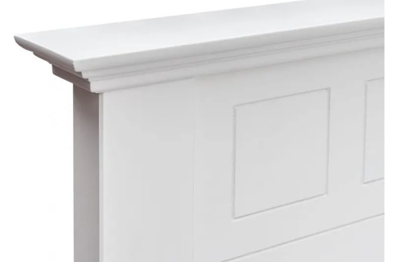 Letto shabby chic alla francese pino massello bianco 140x200