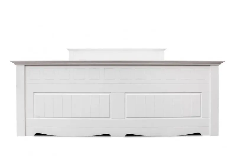 Letto shabby chic pino massello bianco 120x200