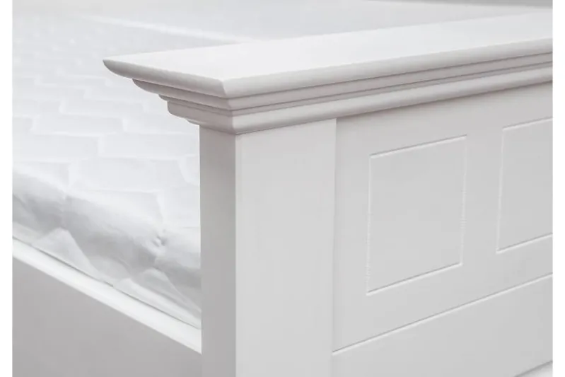 Letto shabby chic pino massello bianco 120x200