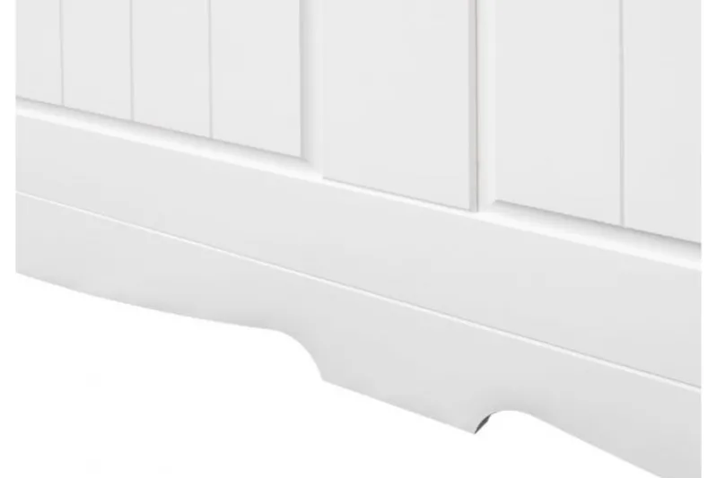 Letto shabby chic pino massello bianco 120x200