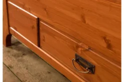Letto shabby toscano in legno massello miele con cassetti 160x200