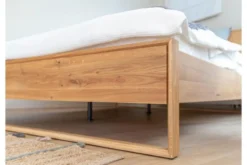Letto 140x200 in rovere massello naturale oliato design moderno