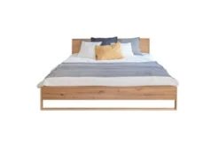 Letto 140x200 in rovere massello naturale oliato design moderno