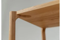 Libreria a parete moderna in rovere massello naturale