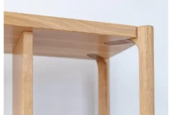 Libreria bassa in legno massello di rovere naturale oliato