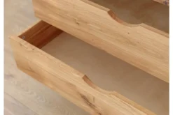 Libreria in legno naturale massello con cassetti