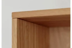 Libreria in legno naturale massello con cassetti