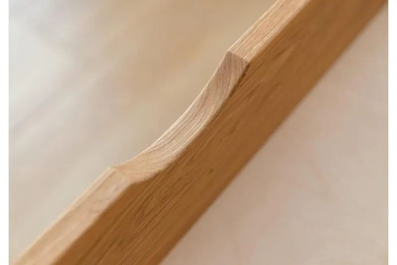 Libreria in legno naturale massello con cassetti
