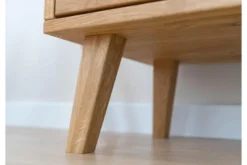 Libreria in legno naturale massello con cassetti