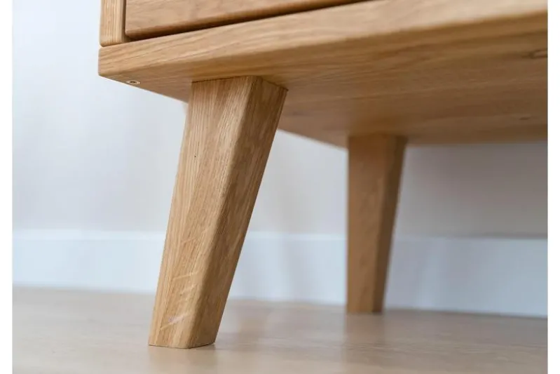 Libreria in legno naturale massello con cassetti