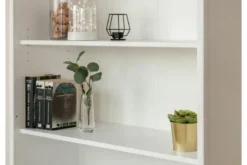 Libreria legno massello bianca stile shabby toscano