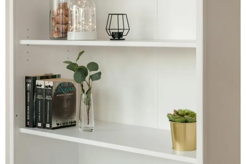 Libreria legno massello bianca stile shabby toscano