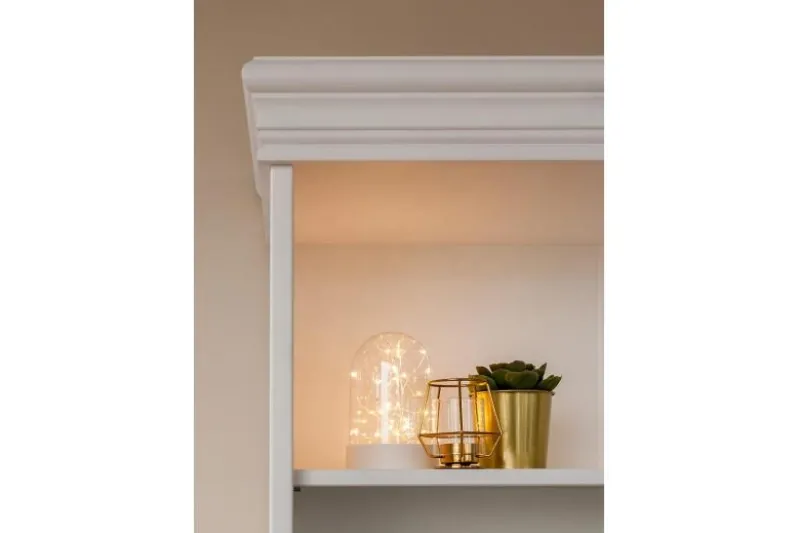 Libreria legno massello bianca stile shabby toscano