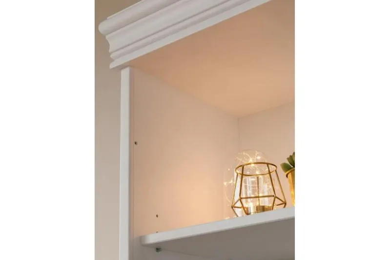 Libreria legno massello bianca stile shabby toscano